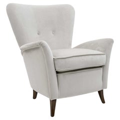 Poltrona da salotto italiana Art Dèco di Gio Ponti dell'Hotel Bristol Merano, anni '1950