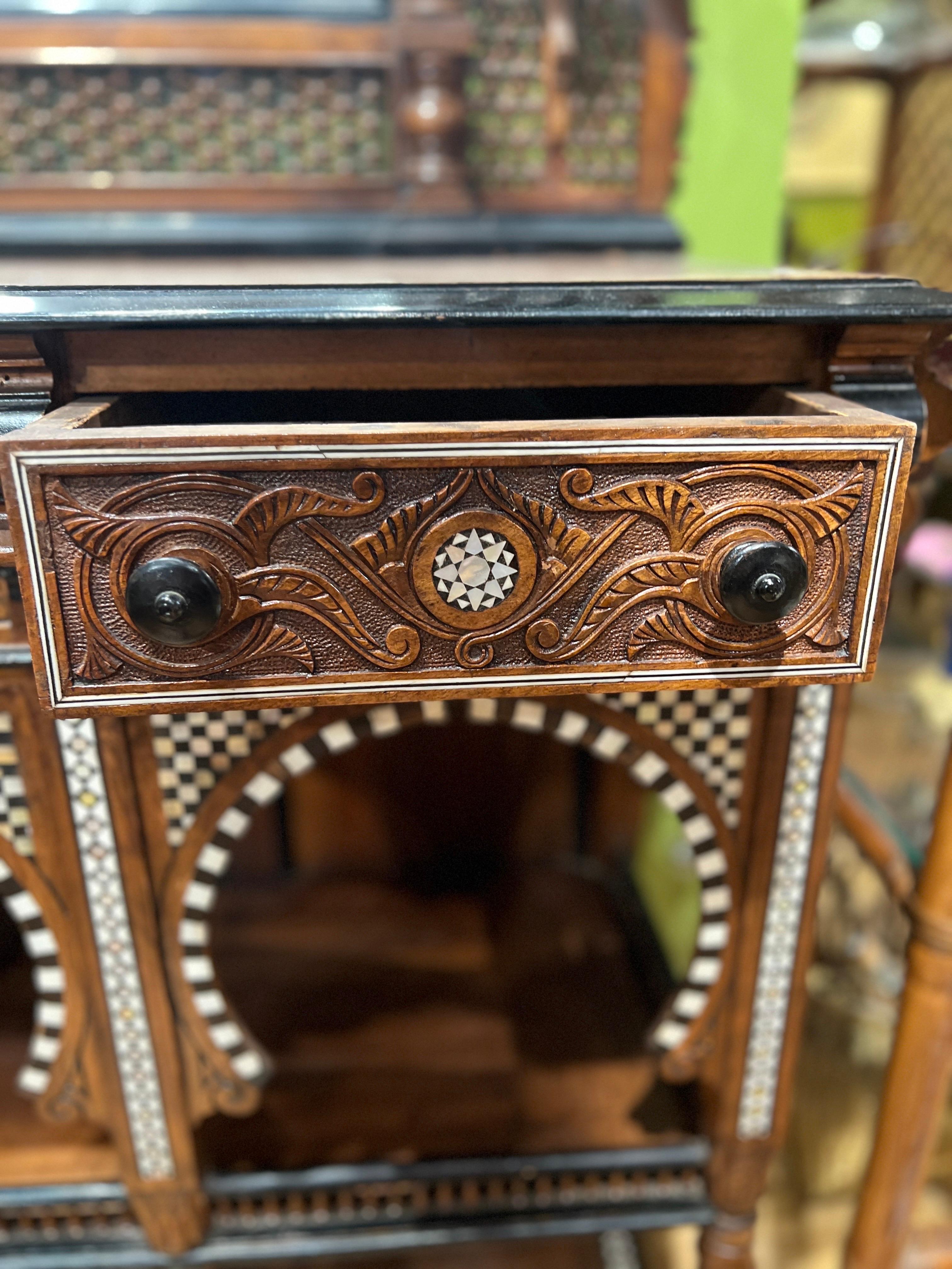 Ebony Attributed Giuseppe Parvis Egyptian Neo-Moorish Salon Suite C. 1880 For Sale
