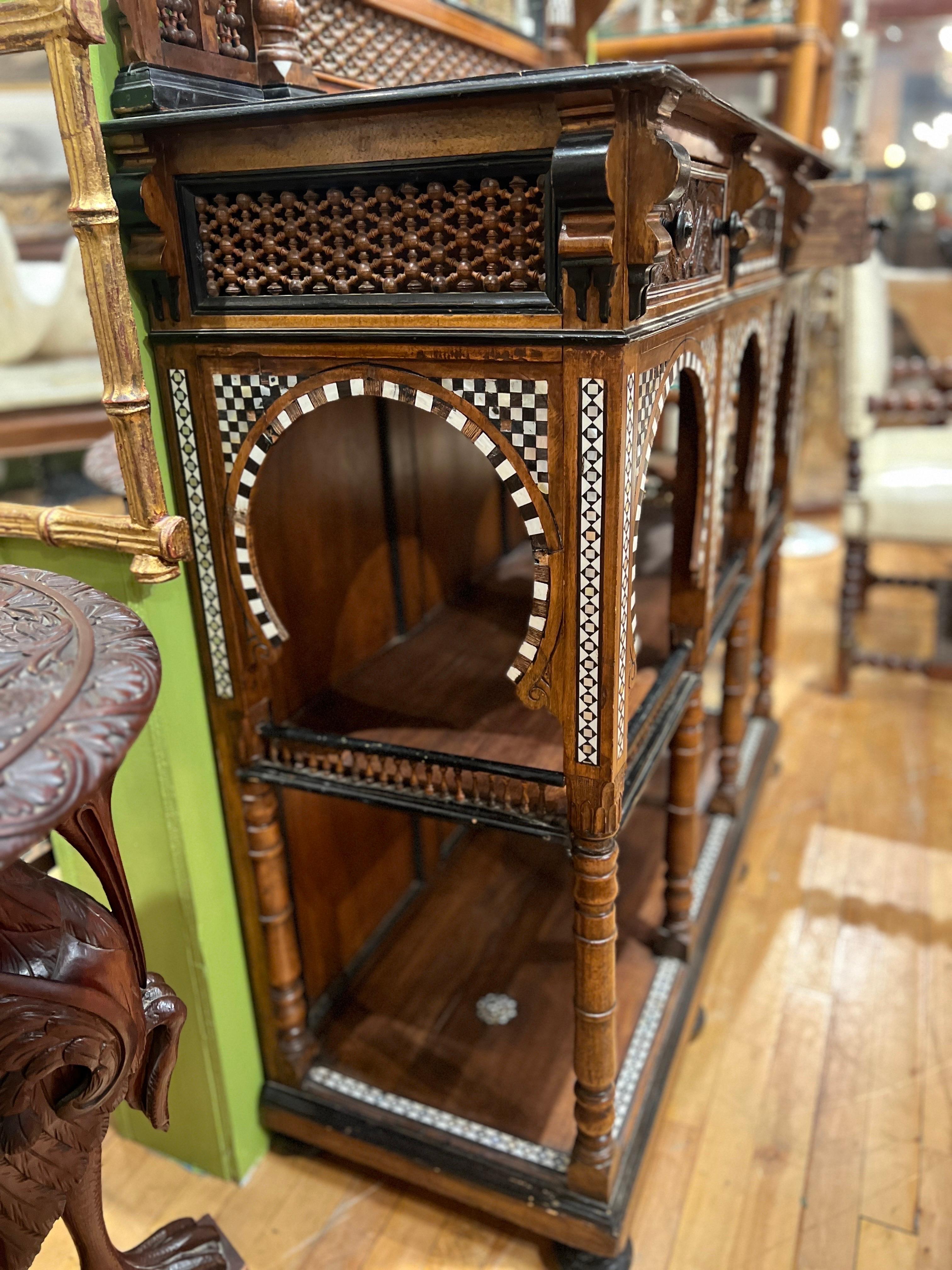 Attributed Giuseppe Parvis Egyptian Neo-Moorish Salon Suite C. 1880 For Sale 2