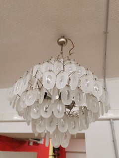 Attributed J. T. Kalmar Large Chandelier in Structured Glass