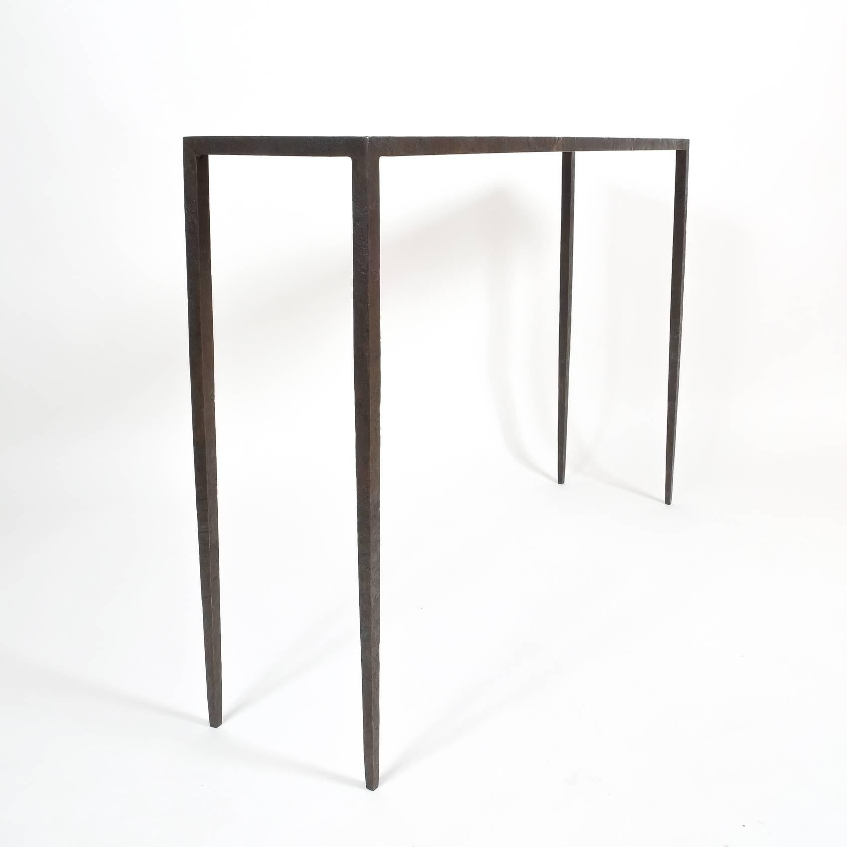 Attributed Jean-Michel Frank Forged Wrought Iron Console Table, France 4