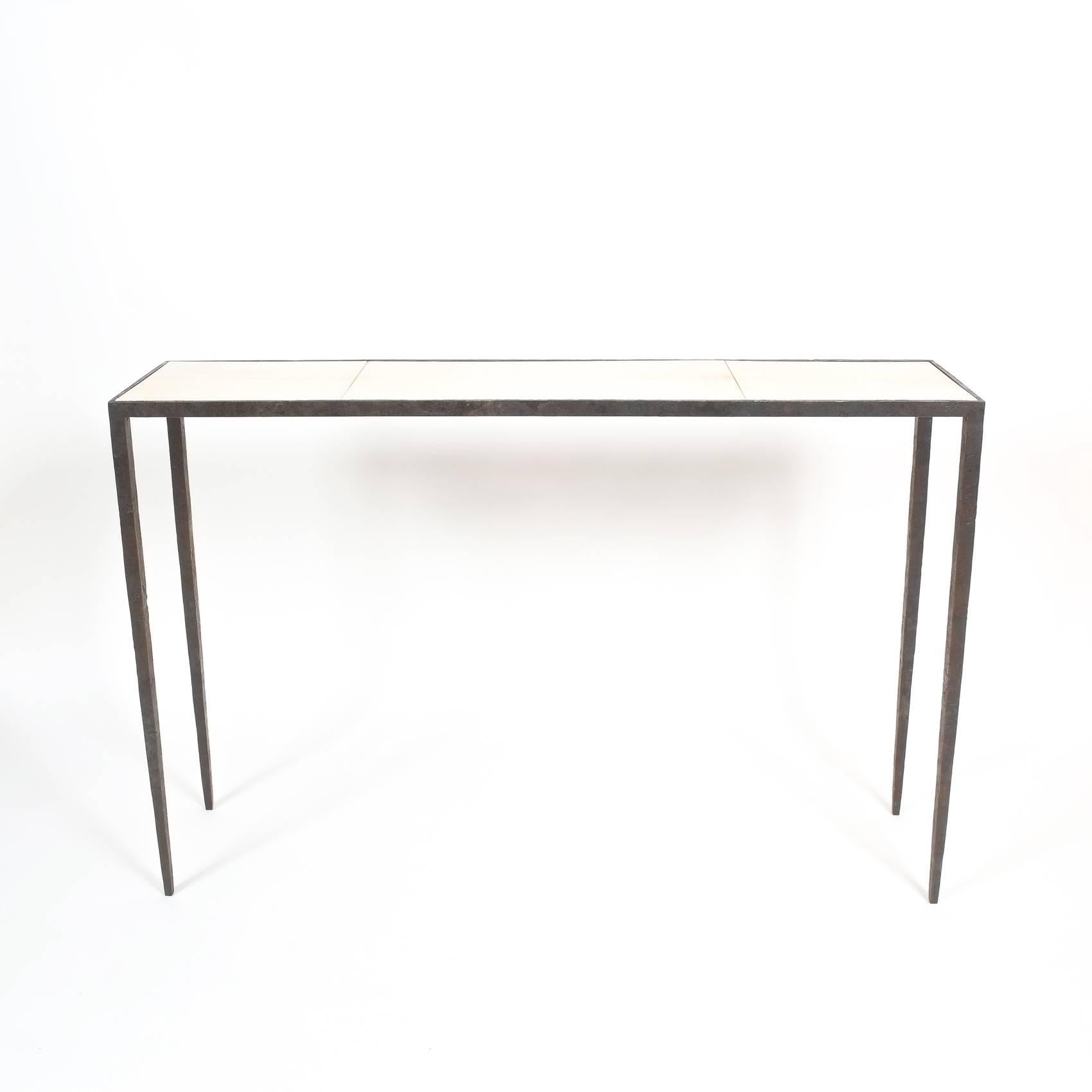 Attributed Jean-Michel Frank Forged Wrought Iron Console Table, France 6
