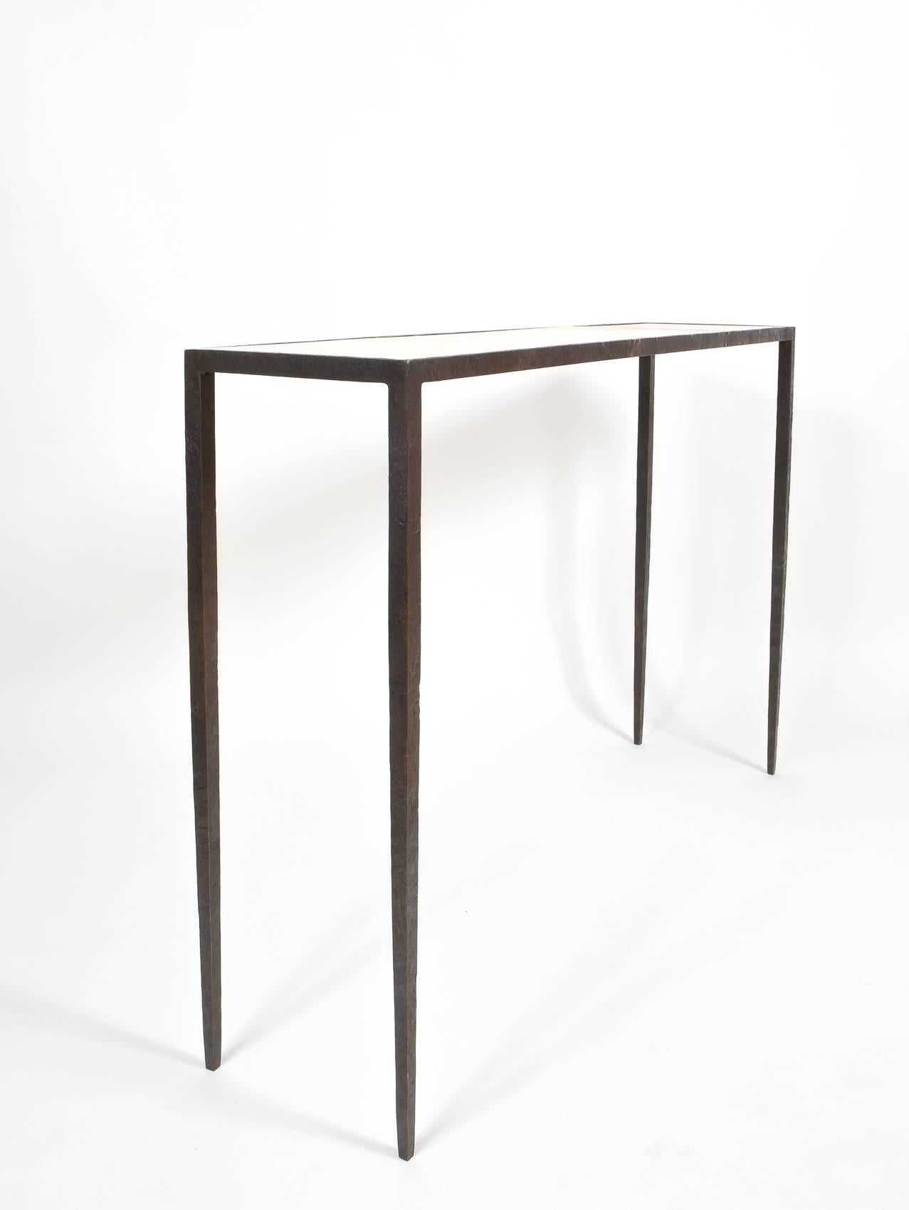 Attributed Jean-Michel Frank Forged Wrought Iron Console Table, France 9