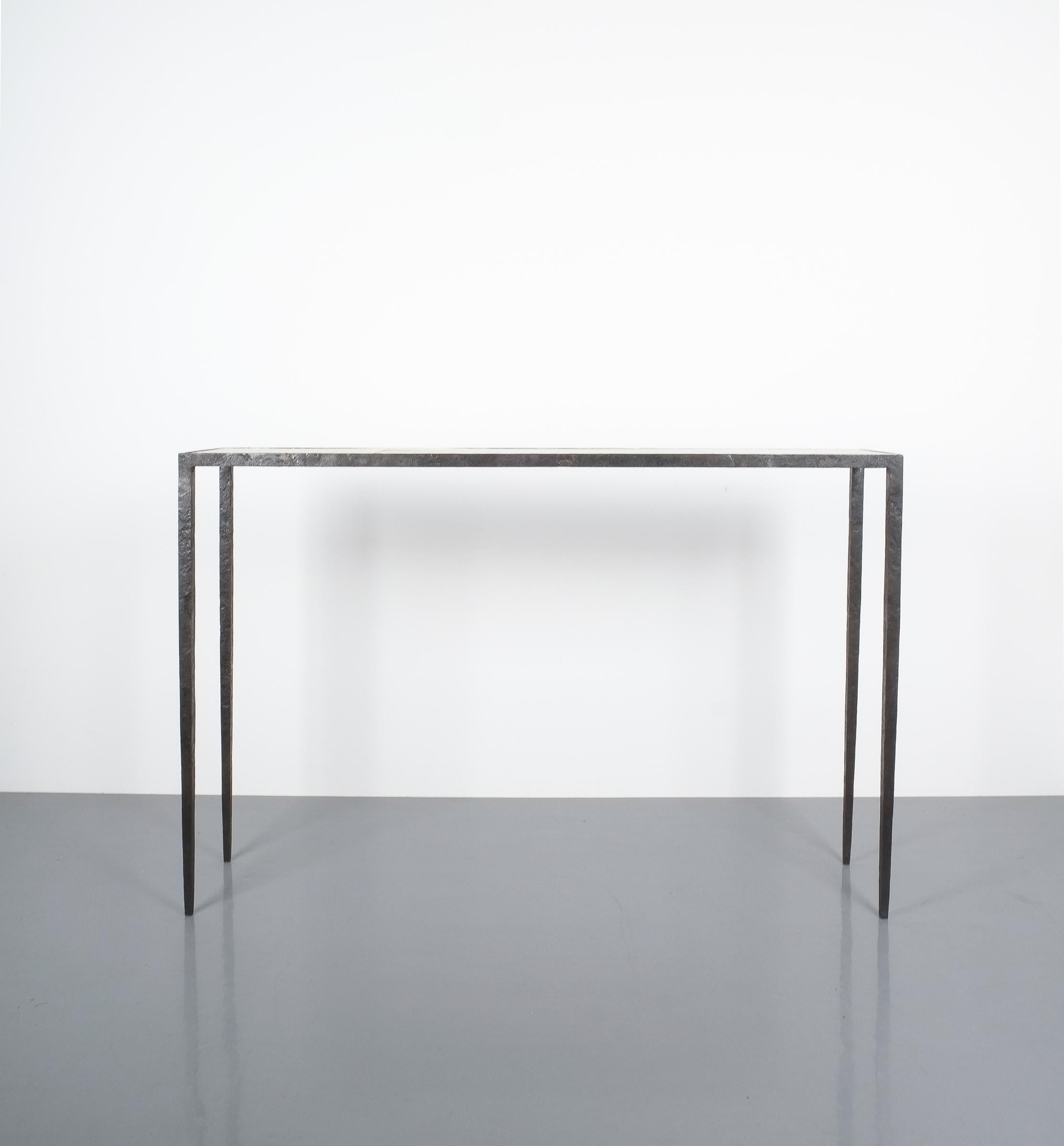 Attributed Jean-Michel Frank Forged Wrought Iron Console Table, France 10