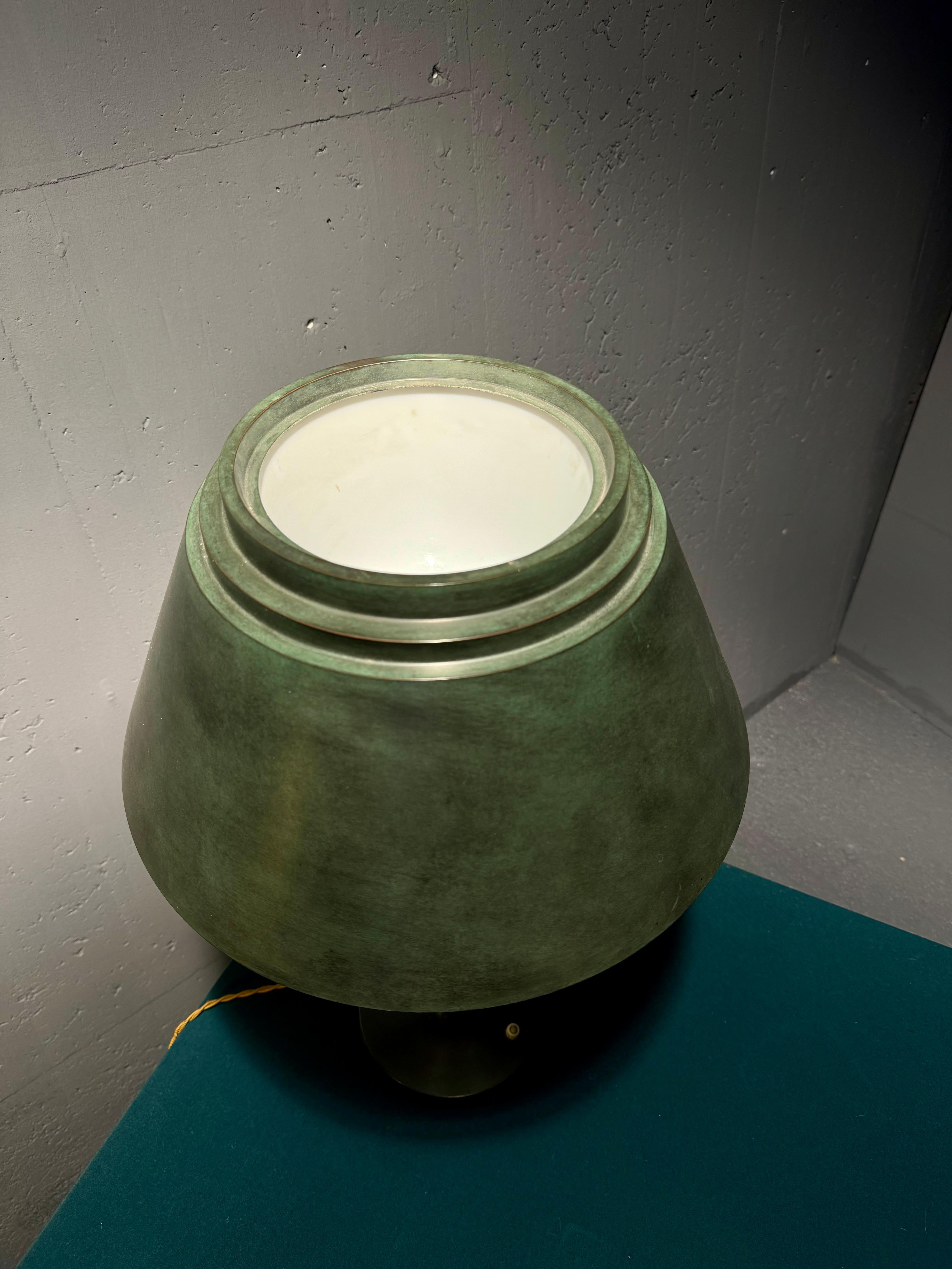 Attributed Jean Perzel metal table lamp For Sale 5