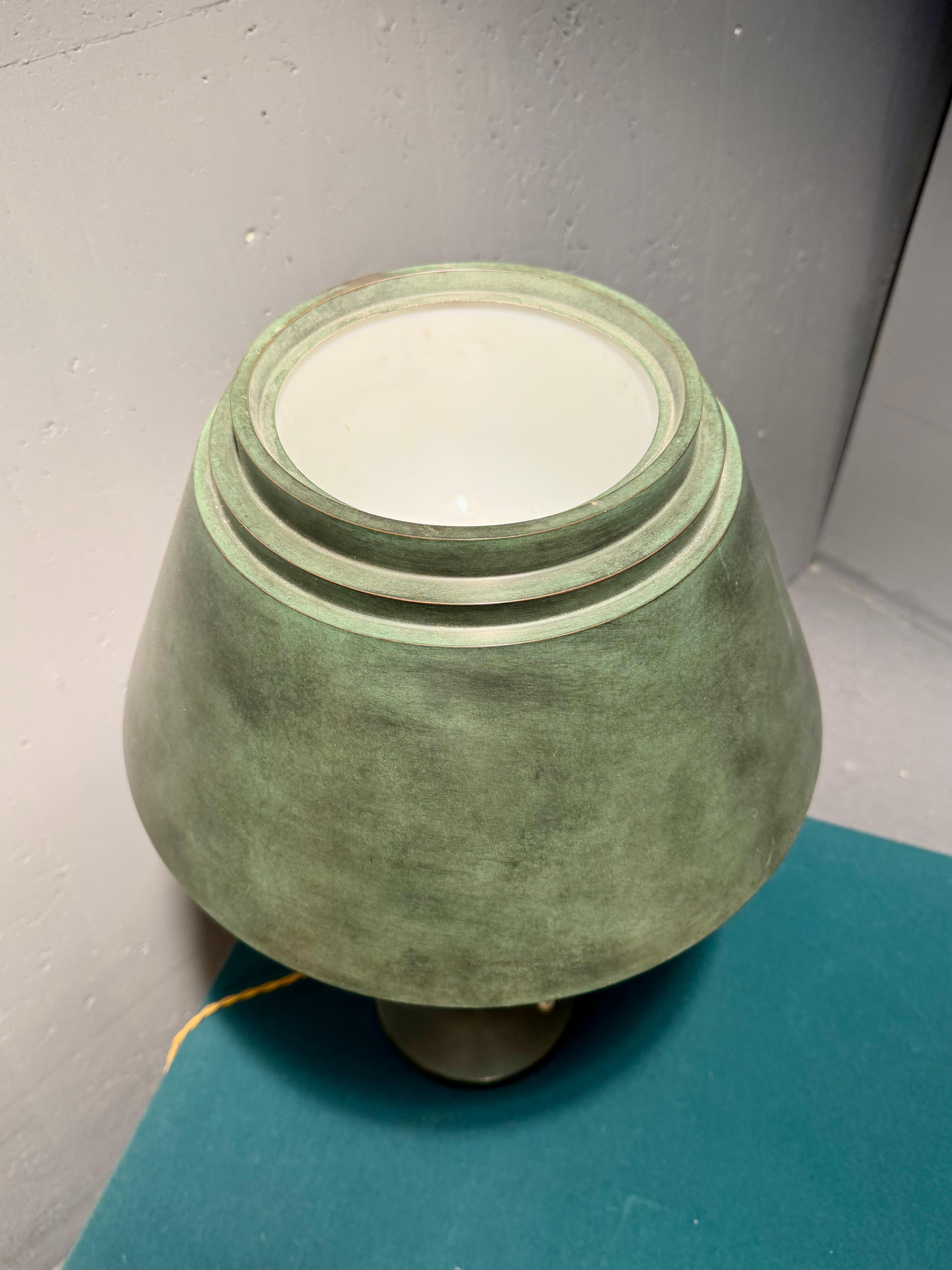 Attributed Jean Perzel metal table lamp For Sale 6