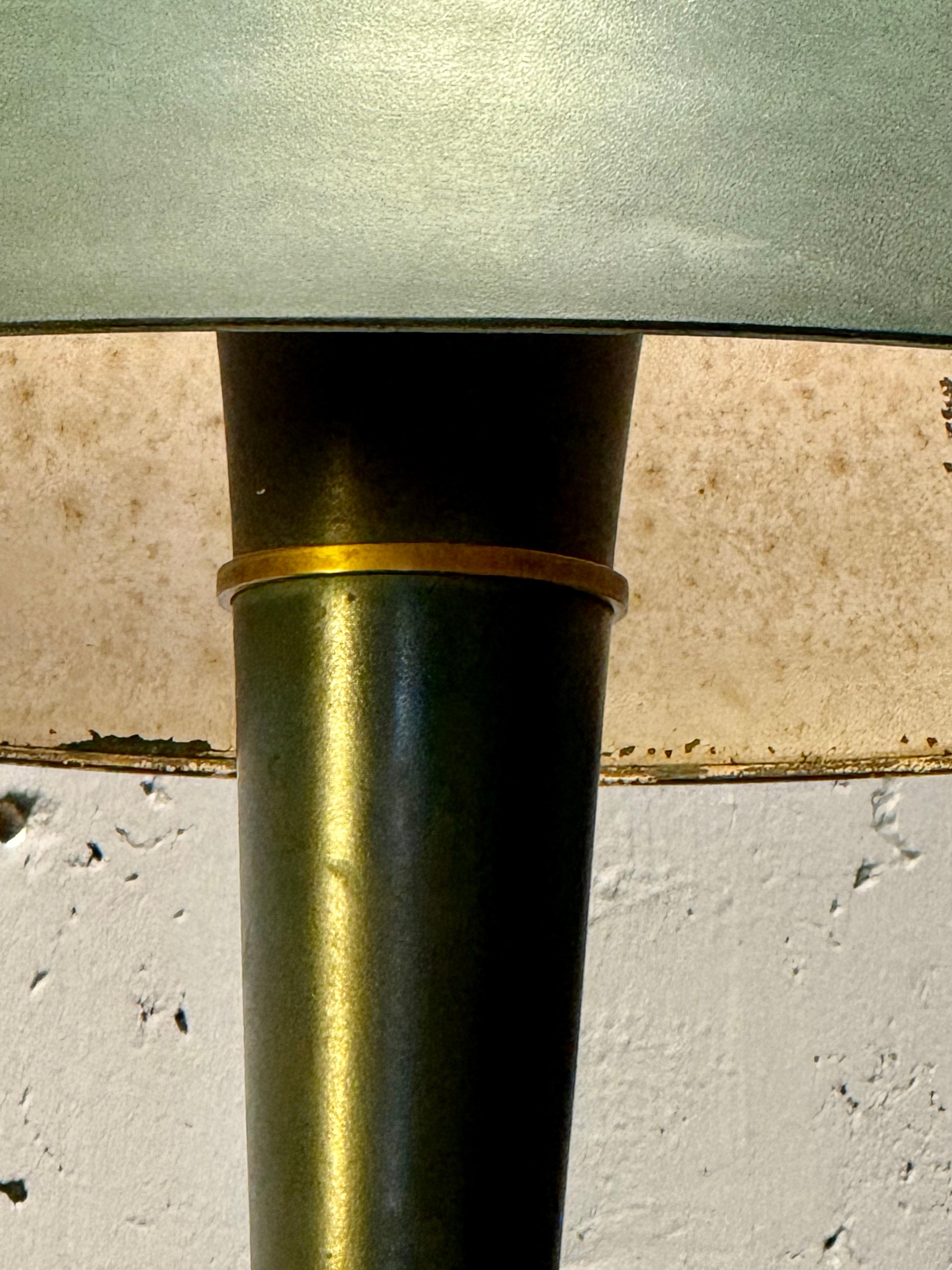 Attributed Jean Perzel metal table lamp In Fair Condition For Sale In grand Lancy, CH