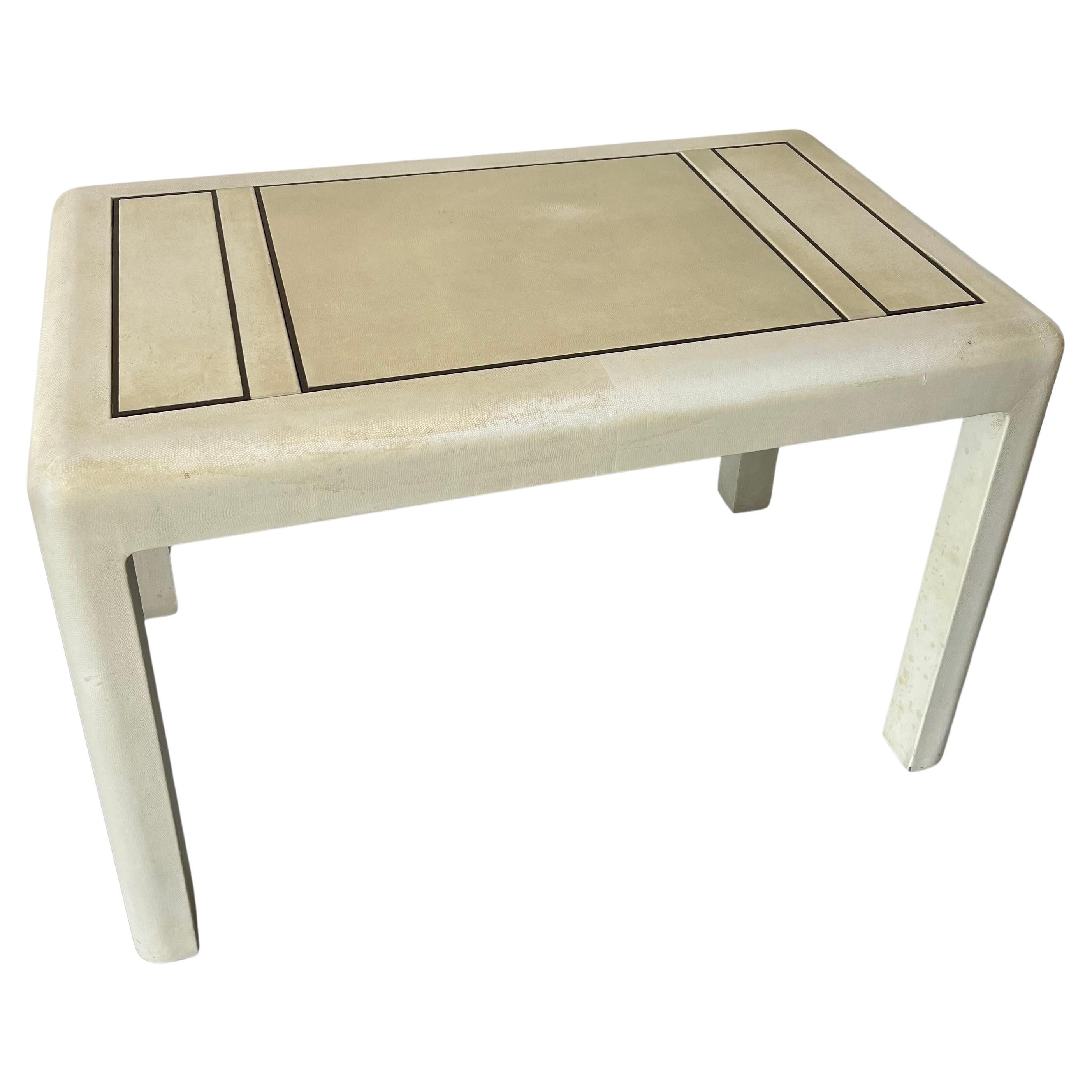 Table de Backgammon en peau de chèvre attribuée à Karl Springer 1977