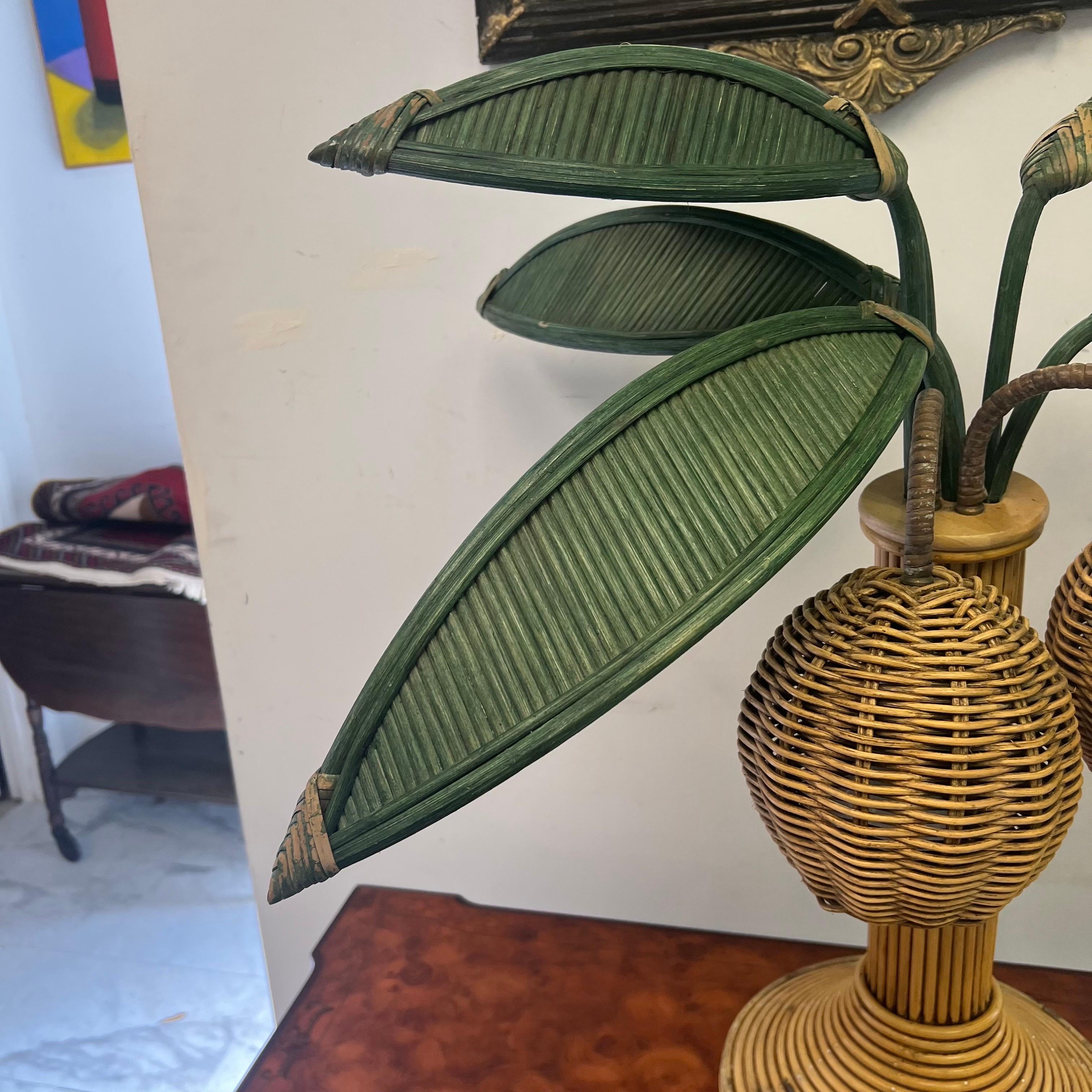 Mario Lopez Torres zugeschriebene Palm Tree Tischlampe im Angebot 2