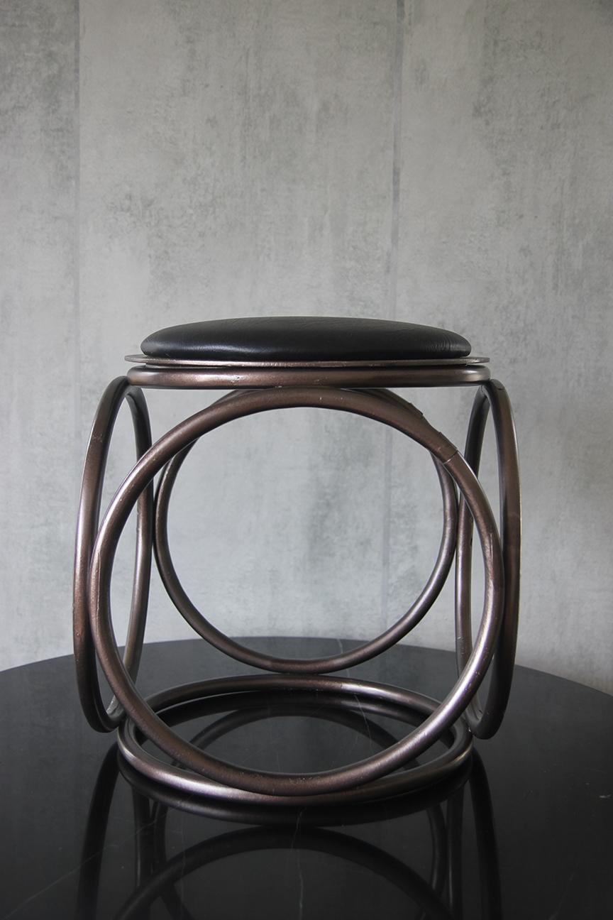 Mid-Century Modern Attributed Michael Thonet Mid-century bentwood stool For Sale