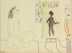 'Attributed' Pablo Picasso, Color Lithograph, 1954, Paris