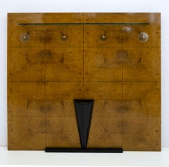 Pier Luigi Colli zugeschrieben Art Dèco Italienisch Nussbaum und Cristal Kleiderständer, 1930er Jahre