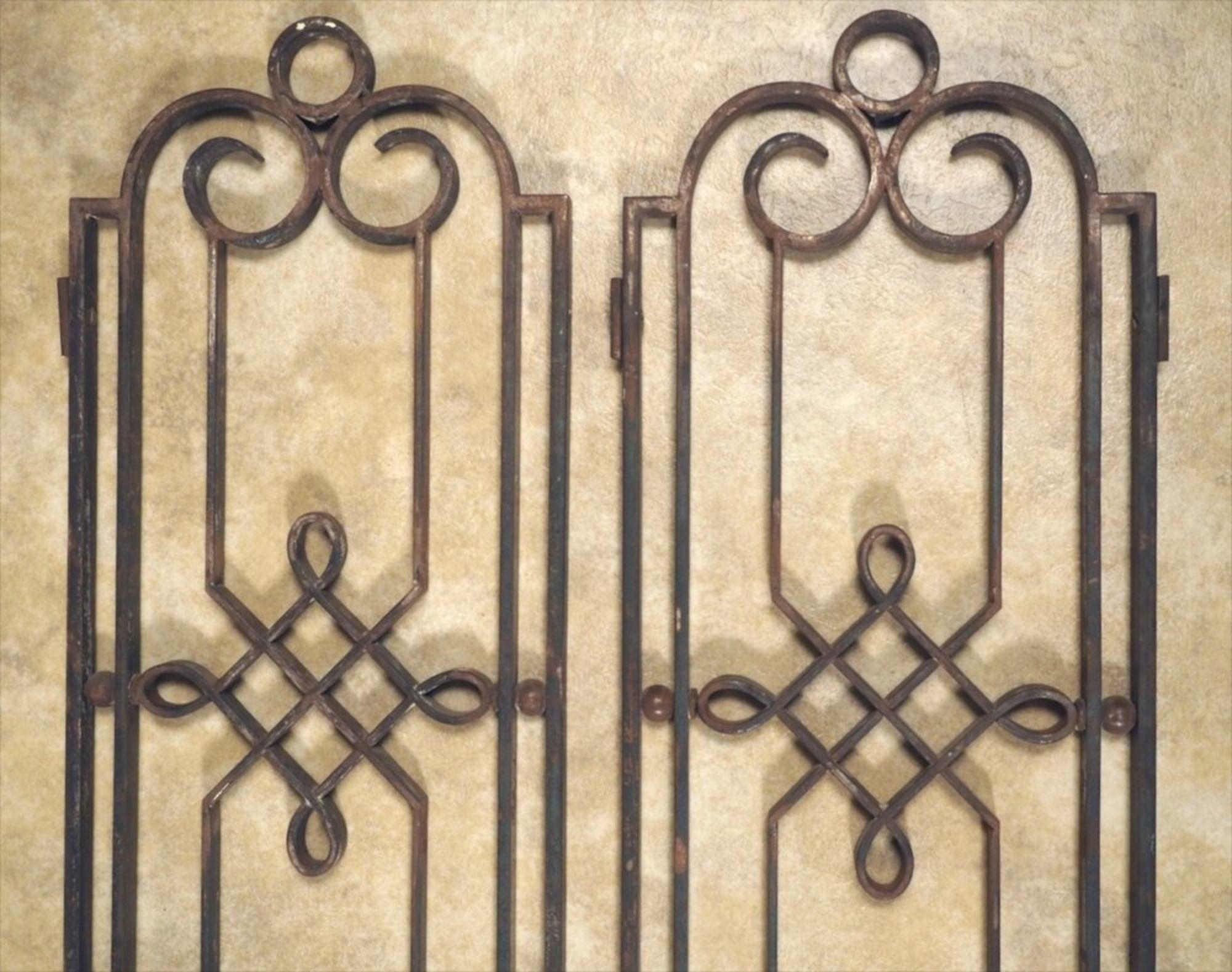 Art Deco Attributed Raymond Subes Iron Panel (2 Available)  For Sale