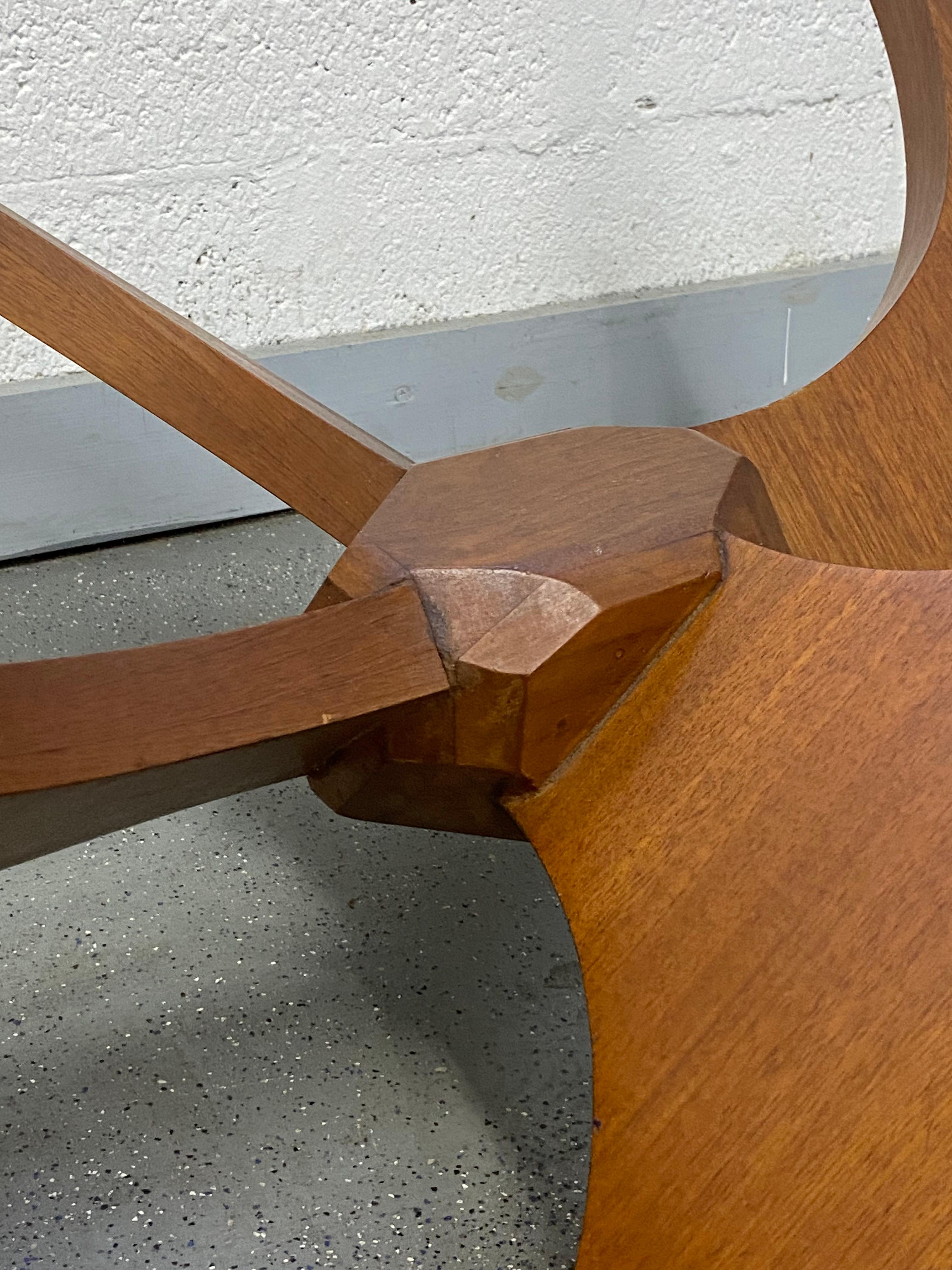 Attributed to Adrian Pearsall Walnut Propeller Sculptural Woof Coffee Table For Sale 4