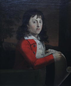 Portrait of a Young Boy Thomas Wagstaff - Scottish art 18th century oil painting