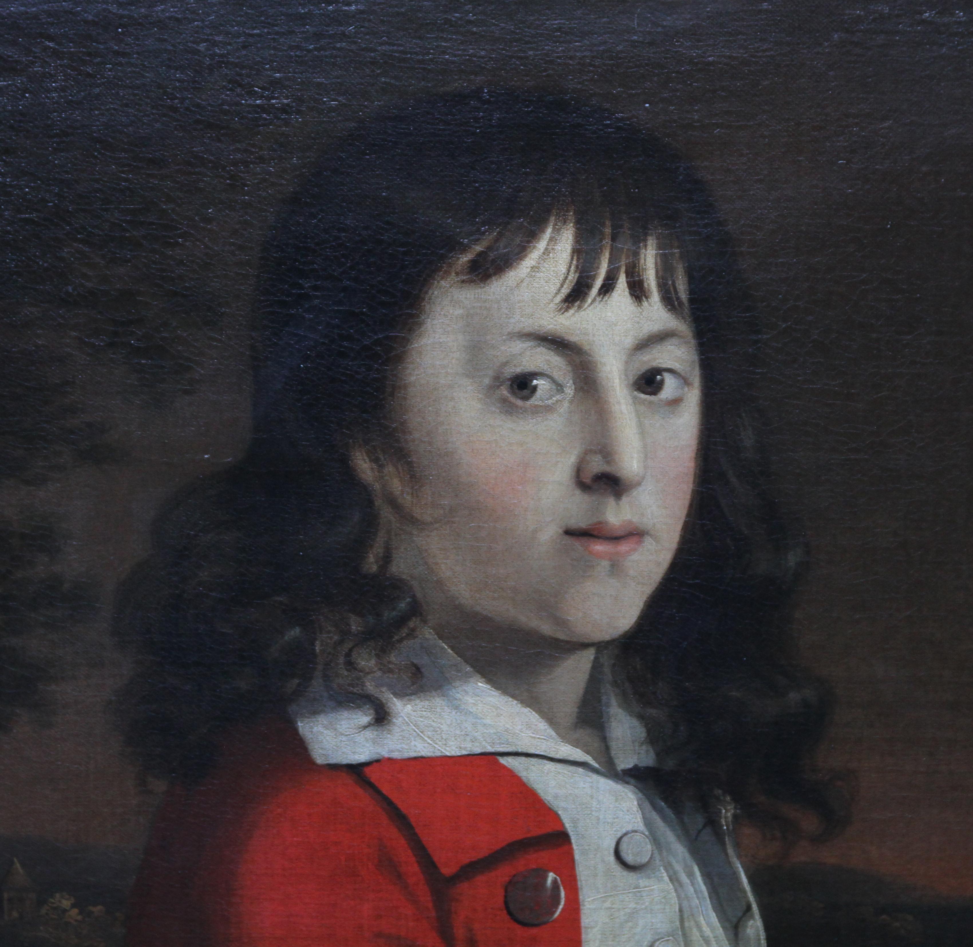 Portrait of a Young Boy Thomas Wagstaff - Scottish art 18th century oil painting For Sale 1