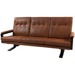 Attributed to Arne Norrell Danish Leather Sofa
