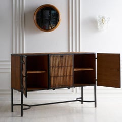 Attributed to Audoux and Minet, French Bamboo Buffet