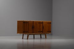 Rattan Sideboard by Adrien Audoux and Frida Minnet, France, 1950s
