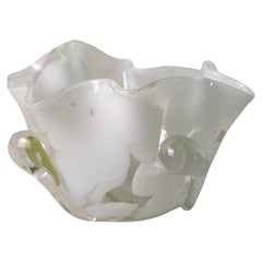Vintage Attributed to Barovier & Toso Cartoccio Bowl Murano Glass Mid-Century Italy 1970