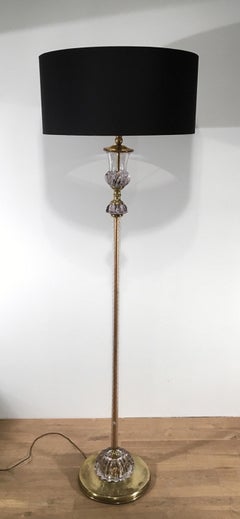 Attributed to Barovier & Toso, Murano Glass Floor Lamp, circa 1940