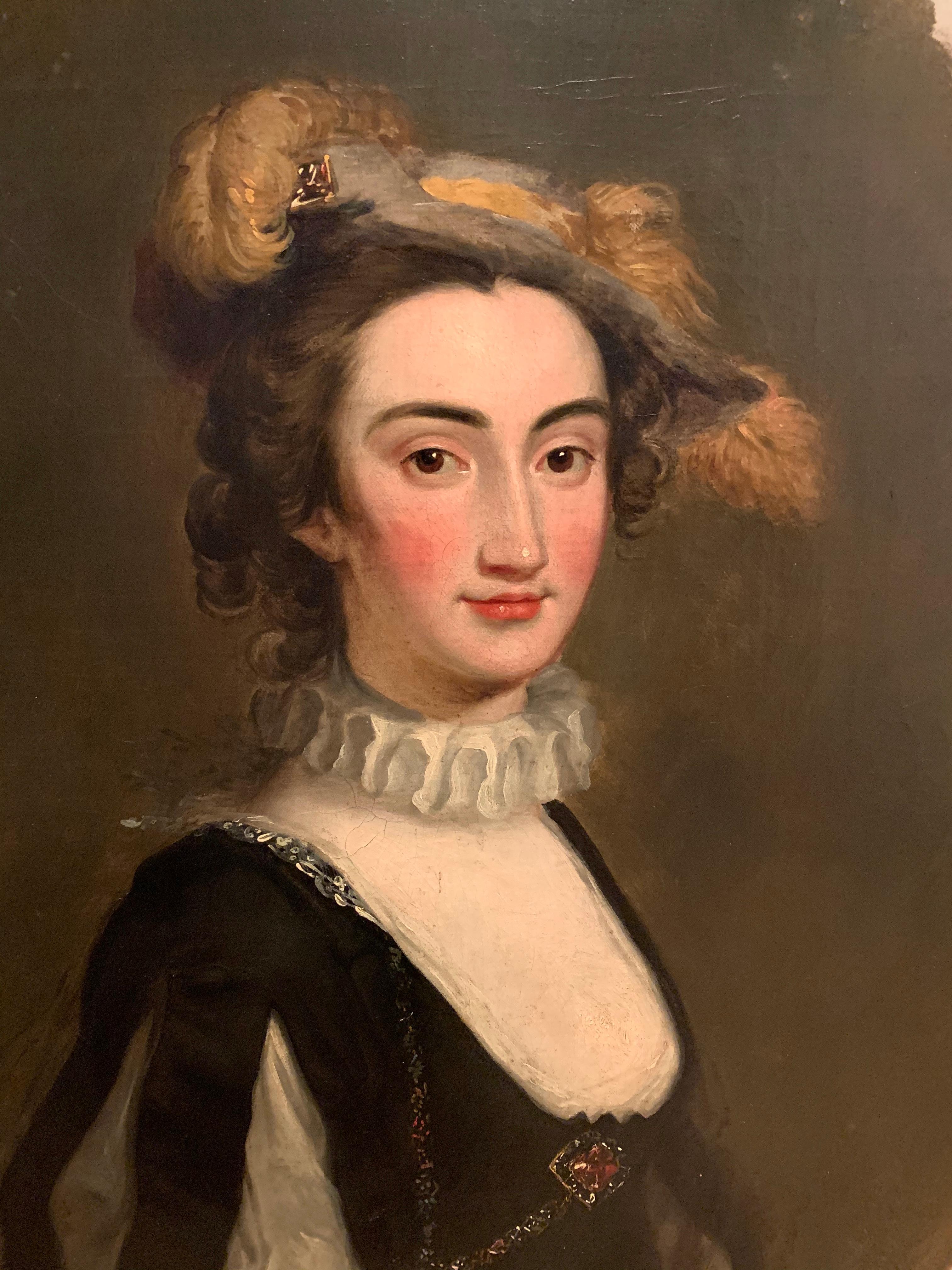 Portrait of Lady Elizabeth Pole - 18th century British Portrait Painting 8