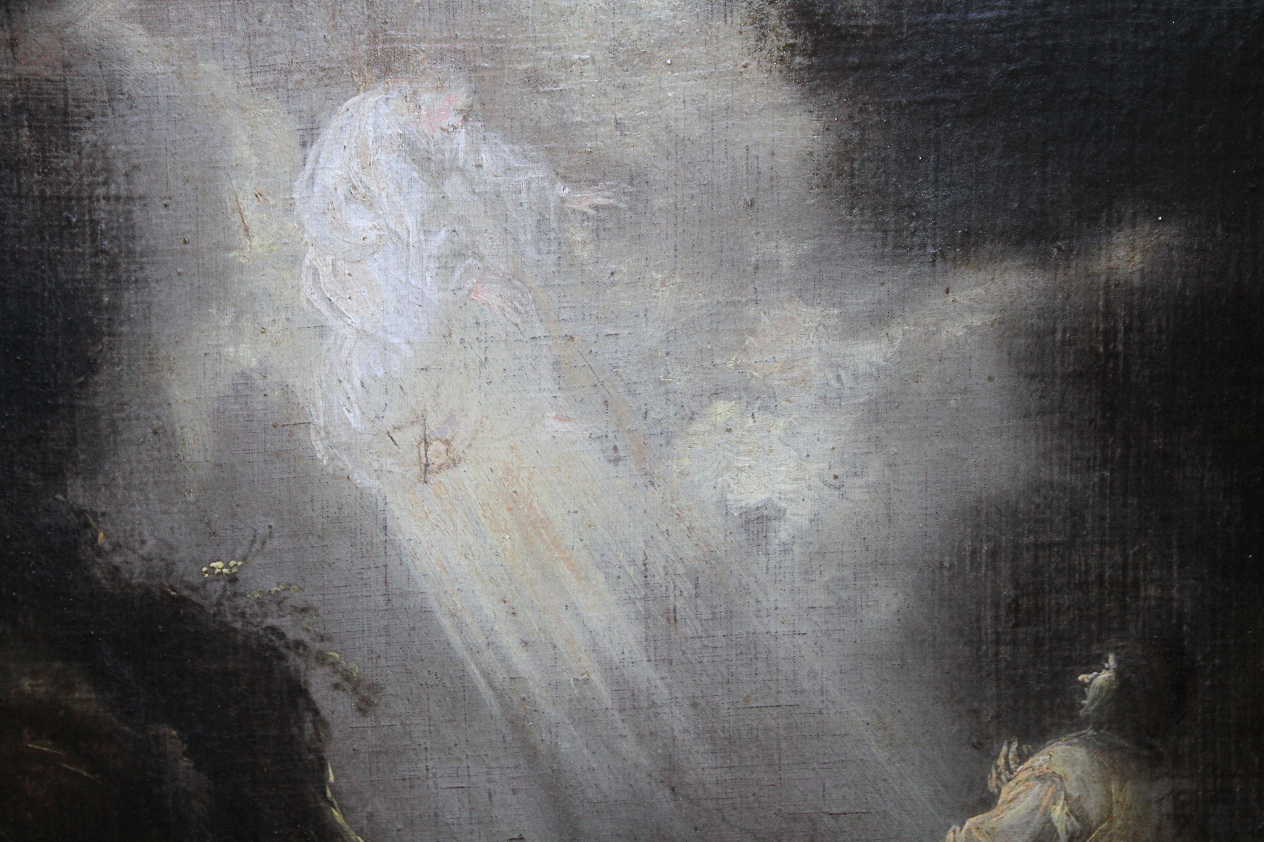 The Annunciation to the Shepherds – niederländisches religiöses Ölgemälde aus dem 17. Jahrhundert  im Angebot 3