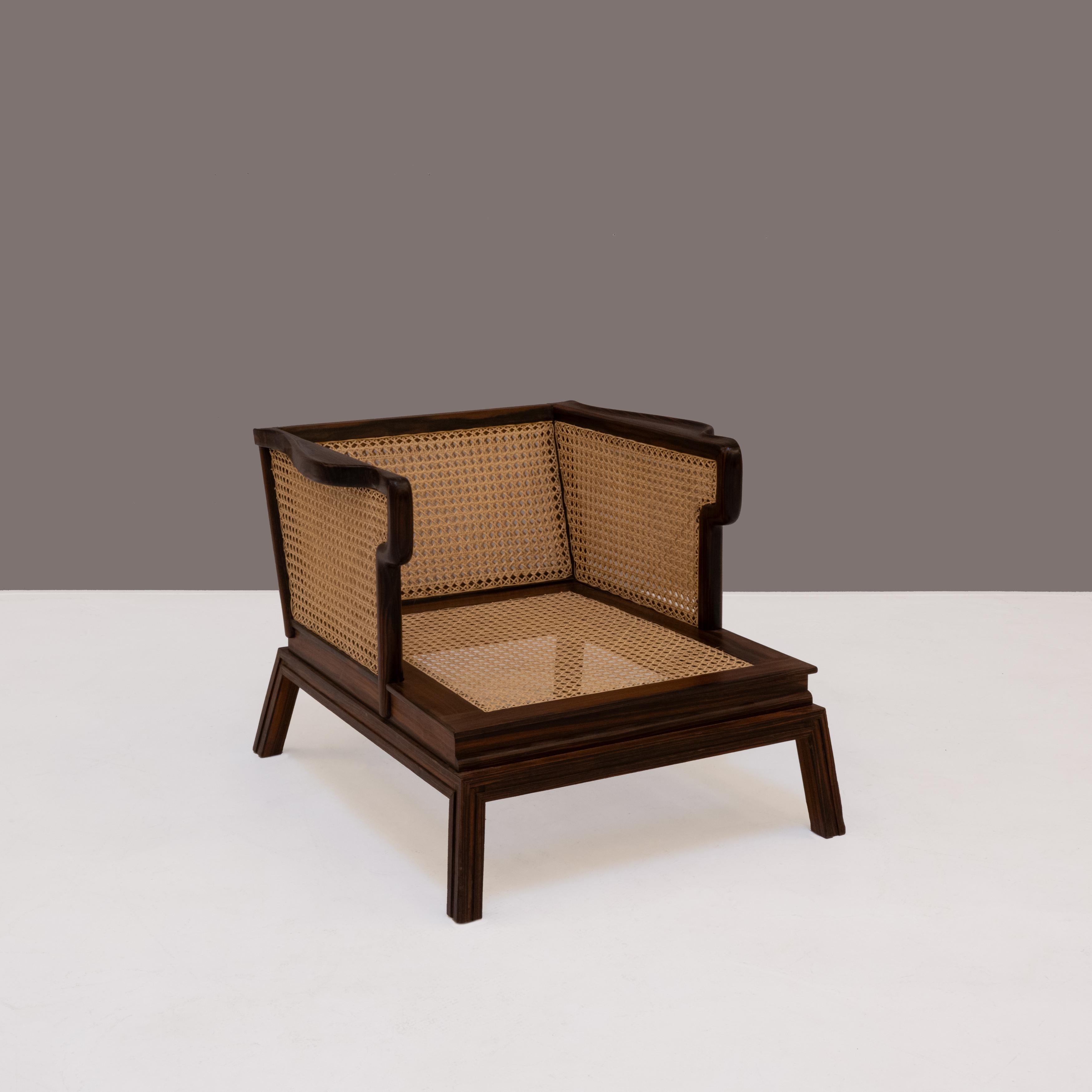 Attributed to Bruno Paul, expressive armchair, 1925, Viennese Mesh im Zustand „Gut“ im Angebot in Saarbrücken, SL