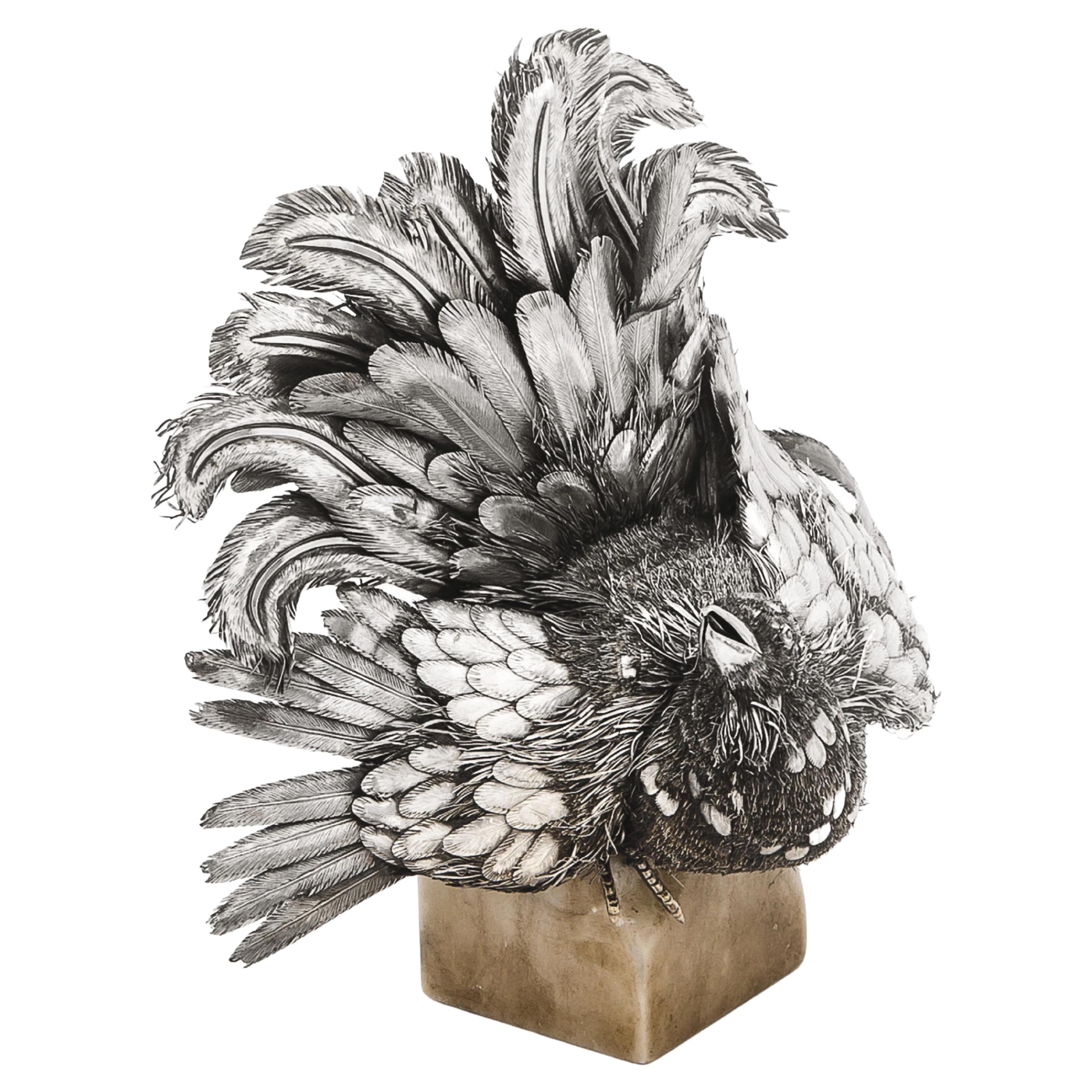Attributed to Buccellati, 20th Century Sterling Silver Capercaillie