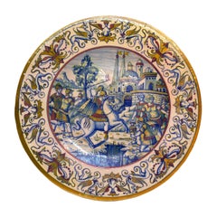 Attributed to Cantagalli  Majolica Luster Charger