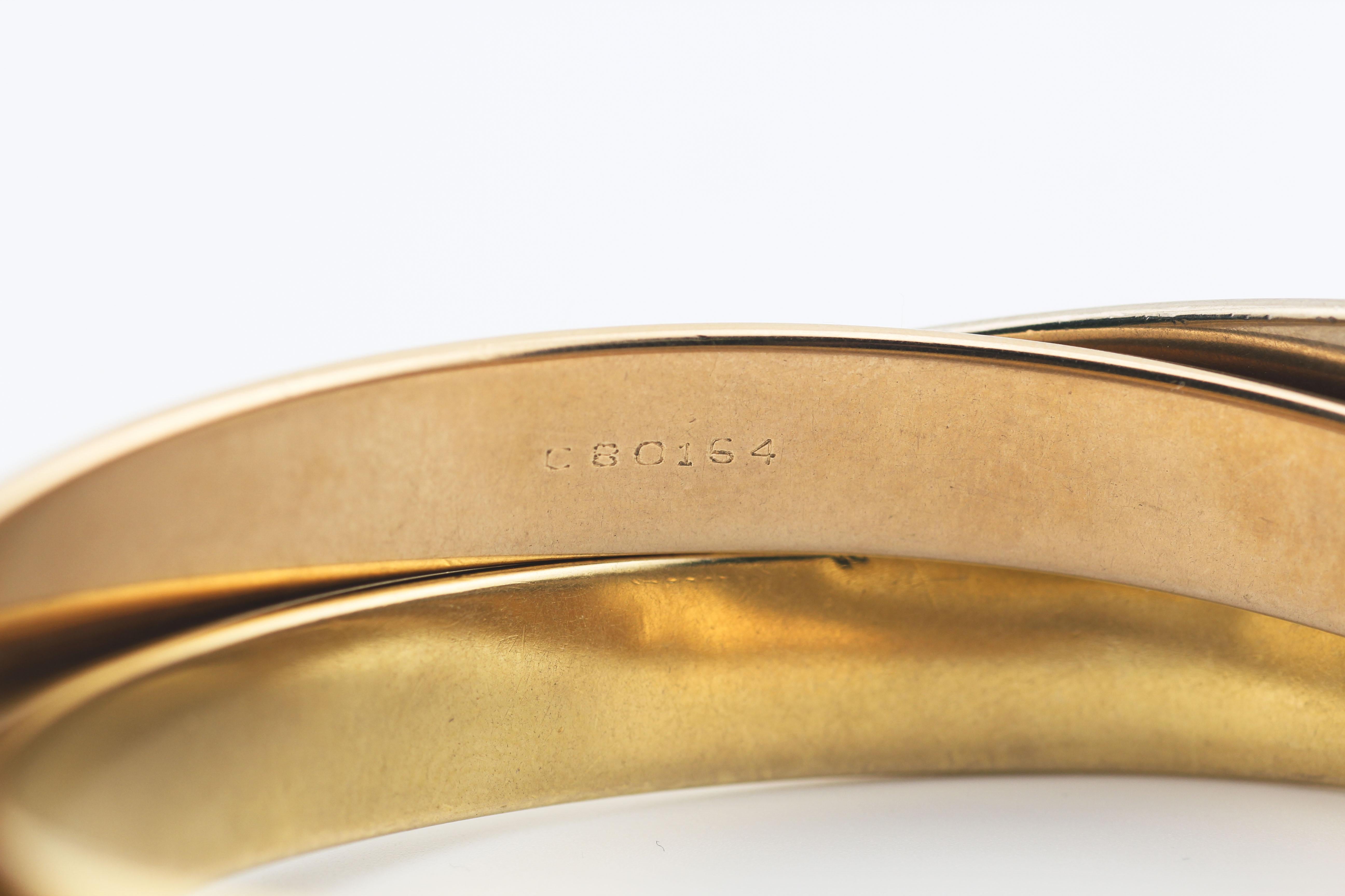 Cartier Trinity 18K Tri-Color Gold Armreif Armband zugeschrieben 5