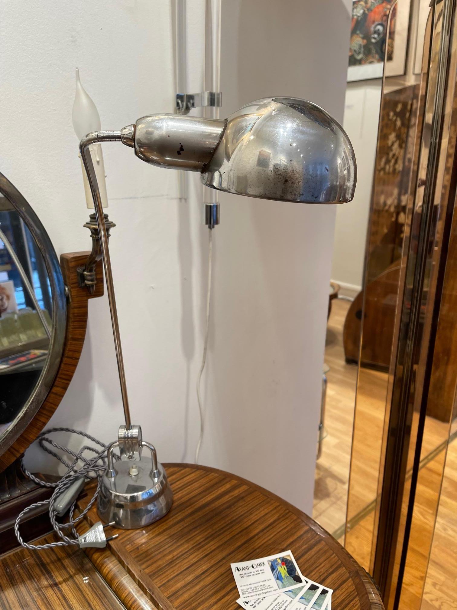 Art Deco Attributed to Charlotte PERRIAND (1903 - 1999), desk lamp, circa 1950 For Sale