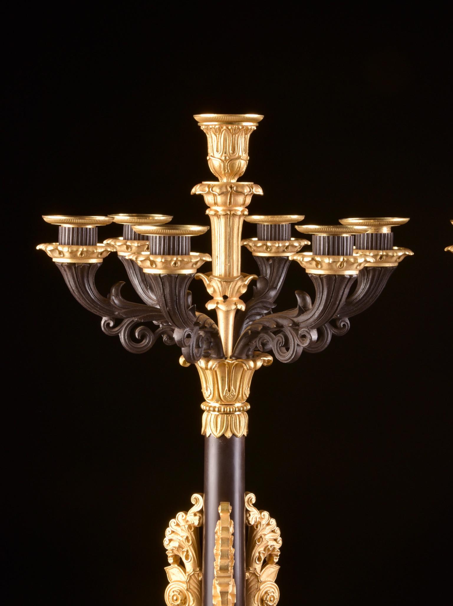 Attributed to Claude Galle Fabric, a Large Pair of Candelabra 2