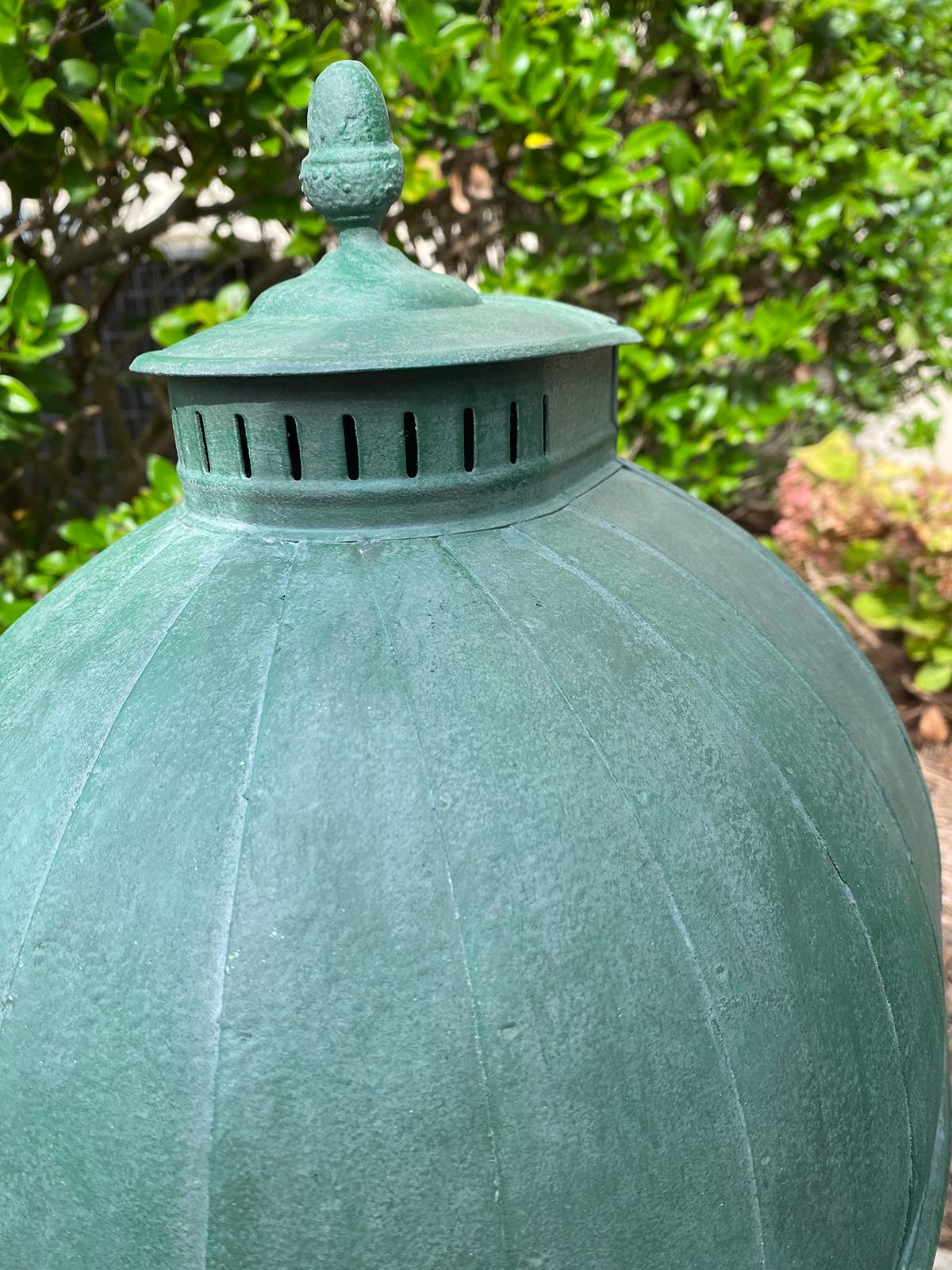 Attributed to Colefax & Fowler Painted Tole Wall Lanterns, Custom Finish 7