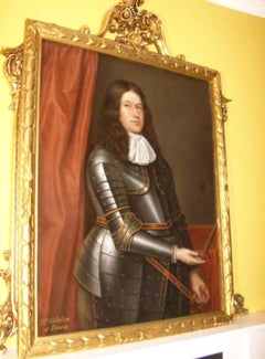 Late 17th Century Oil Portrait Painting of Mr.Gibson of Durie (1601-1694)h