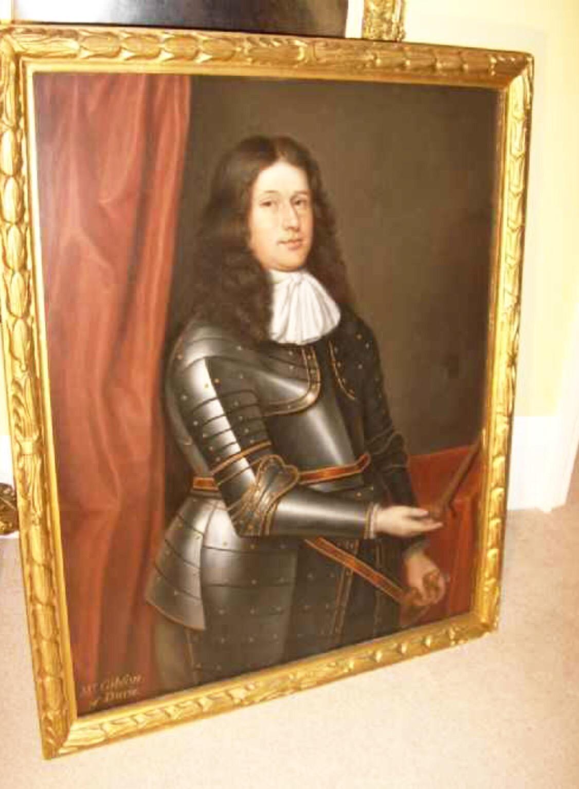 Late 17th Century Oil Portrait Painting of Mr.Gibson of Durie (1601-1694)h For Sale 2
