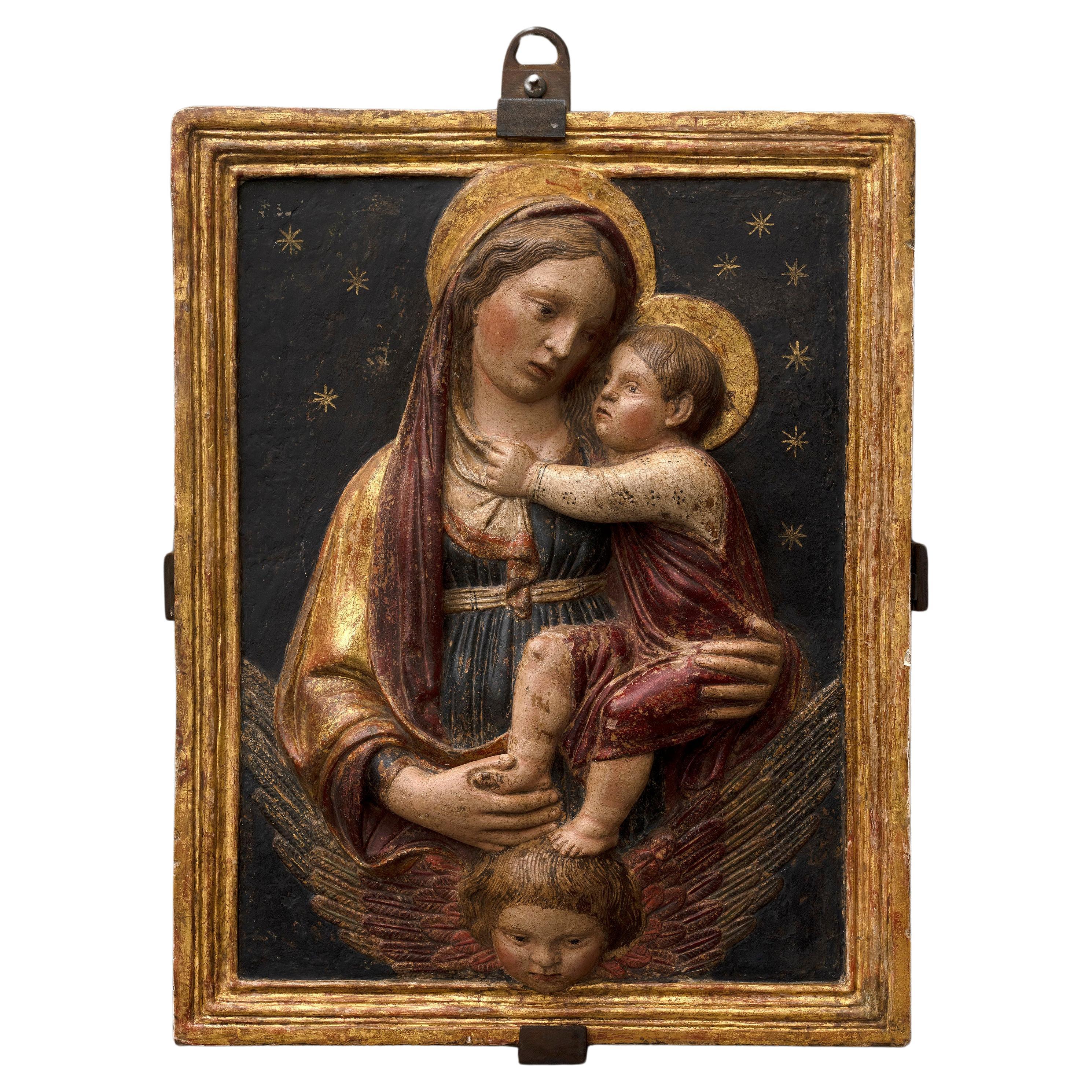 Attributed to Domenico di Paris - Madonna and The Child, 15th century For Sale