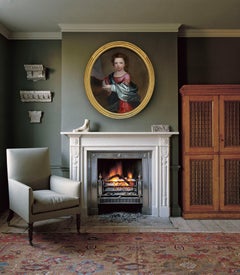 PORTRAIT of a Young Girl in Roman Dress c.1695, Antique Oil Painting EDWARD BYNG