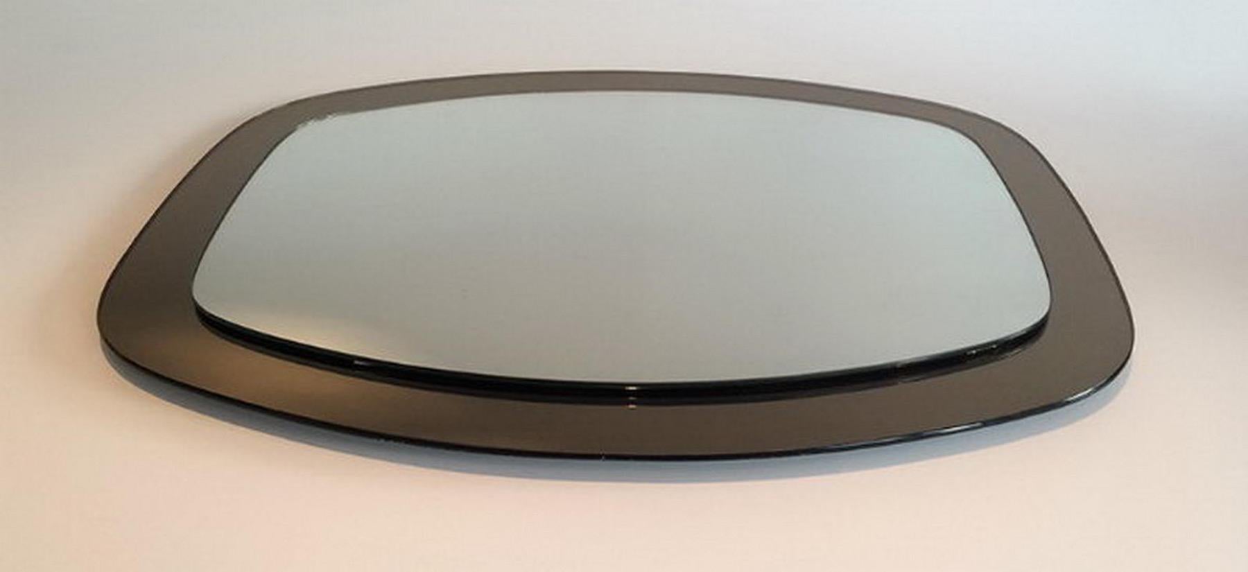 Miroir Attribué à Fontana Arte, miroir italien bicolore, vers 1970 en vente