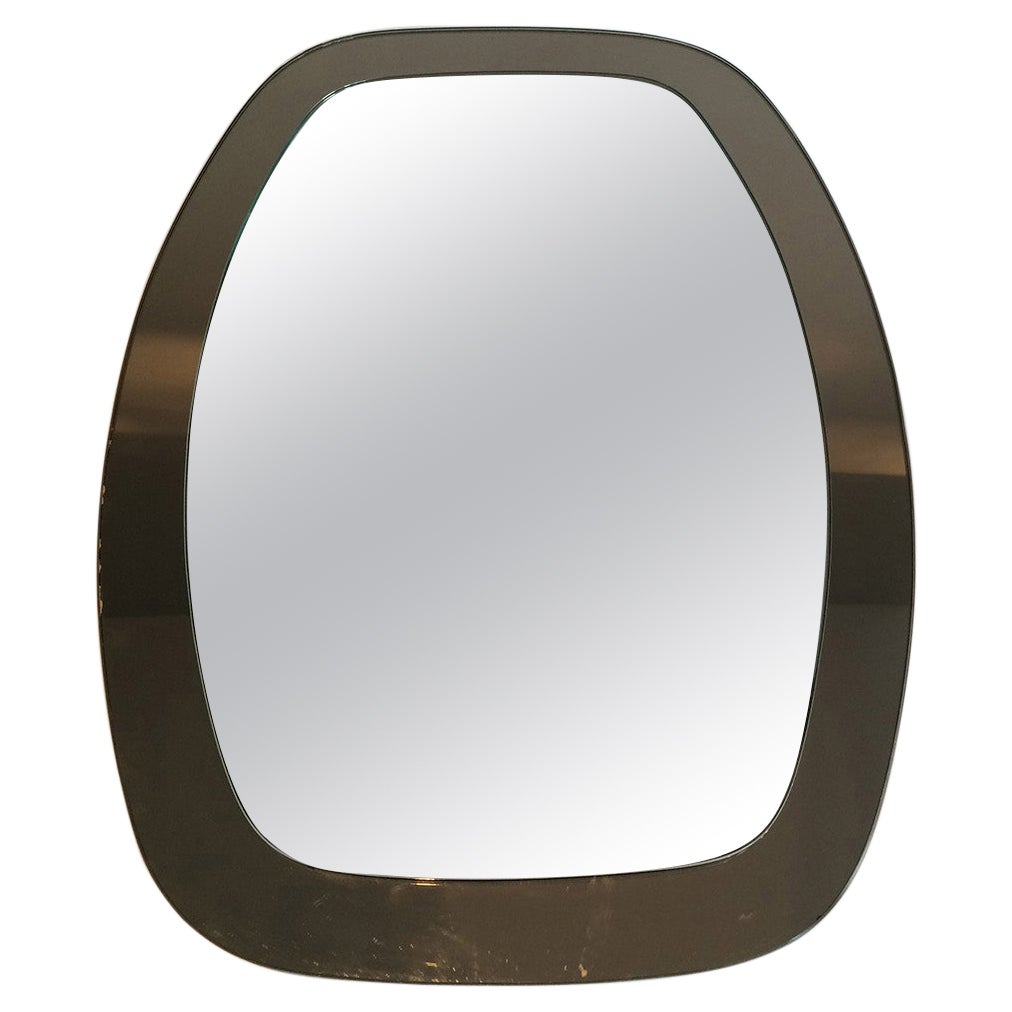 Attribuito a Fontana Arte, Specchio italiano bicolore, circa 1970