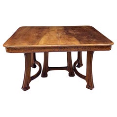 Attributed to Gauthier-Poinsignon & Cie, Art Nouveau Dining Room Table in Walnut