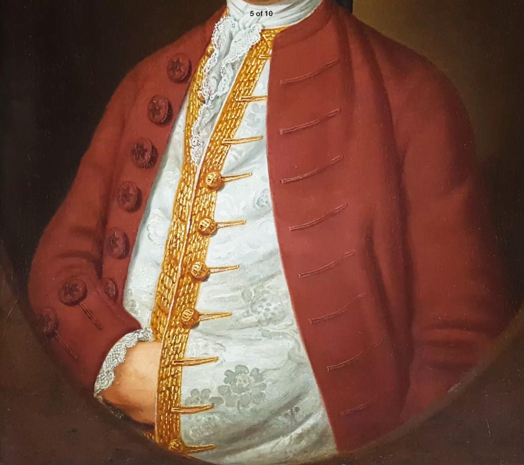 Fine 18thc Oil Portrait Painting of Christian August Helffrich 2