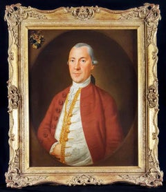 Fine 18thc Oil Portrait Painting of Christian August Helffrich