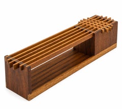 In the Style of George Nakashima Black Walnut Desk Organizer / Pencil Caddy