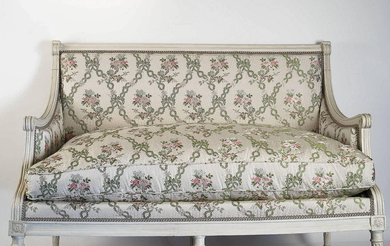 French Attributed to Georges Jacob circa 1780, Sofa Late 18th Century Louis XVI Period