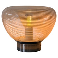 Attributed to Gino Vistosi – Murano Striated Glass Table Lamp, Italy circa 1970