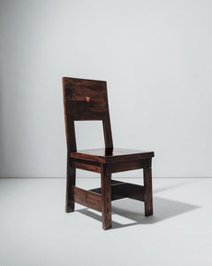 Giovanni Michelucci Walnut Chairs, Set of Four, Italy, Circa 1919, Attributed
