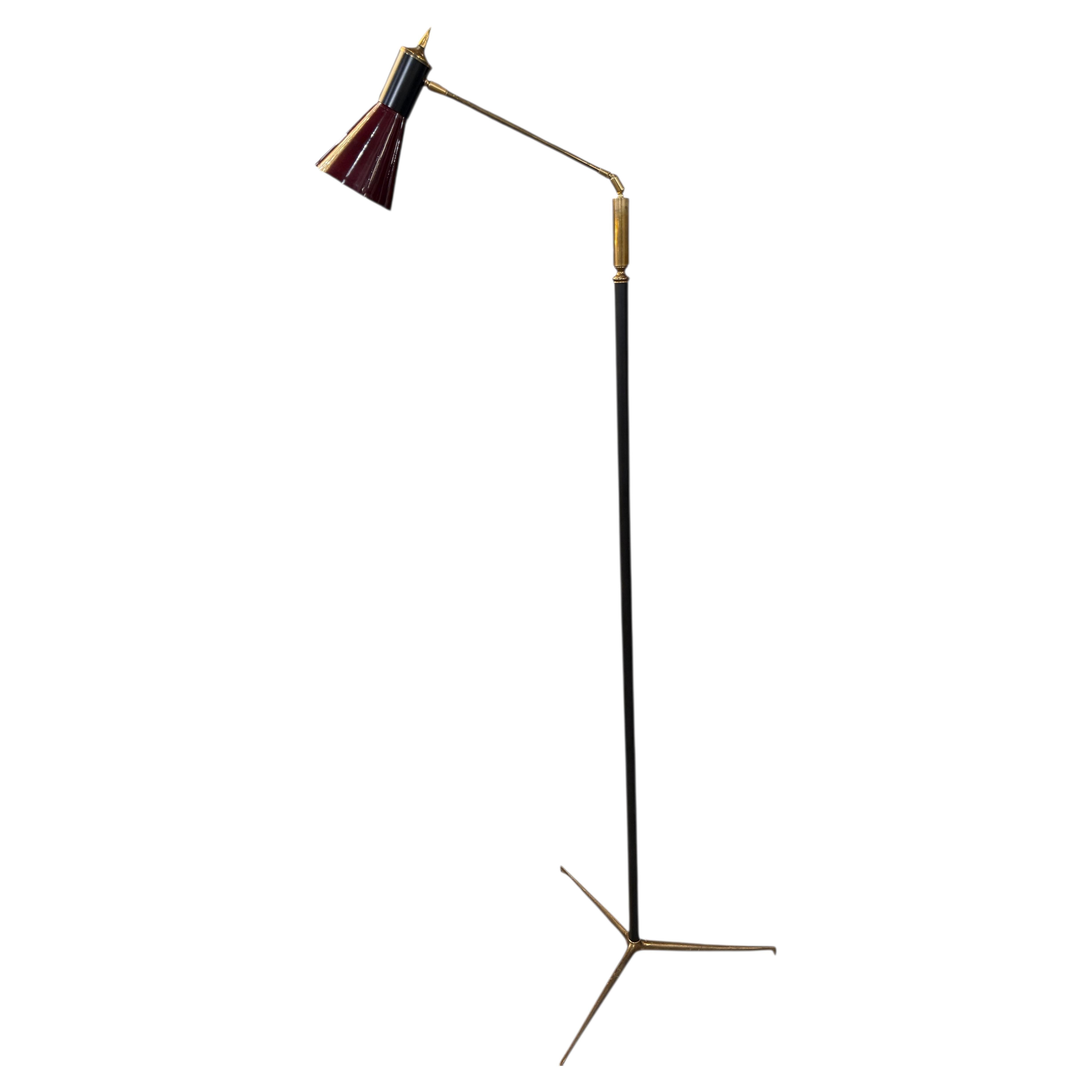 Attribuita a Giuseppe Ostuni, Lampada da terra, Italia, anni '50 in vendita