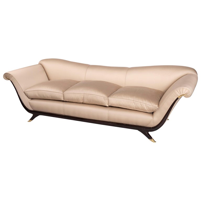 Attributed To Guglielmo Ulrich Sofa In Silk 1940s