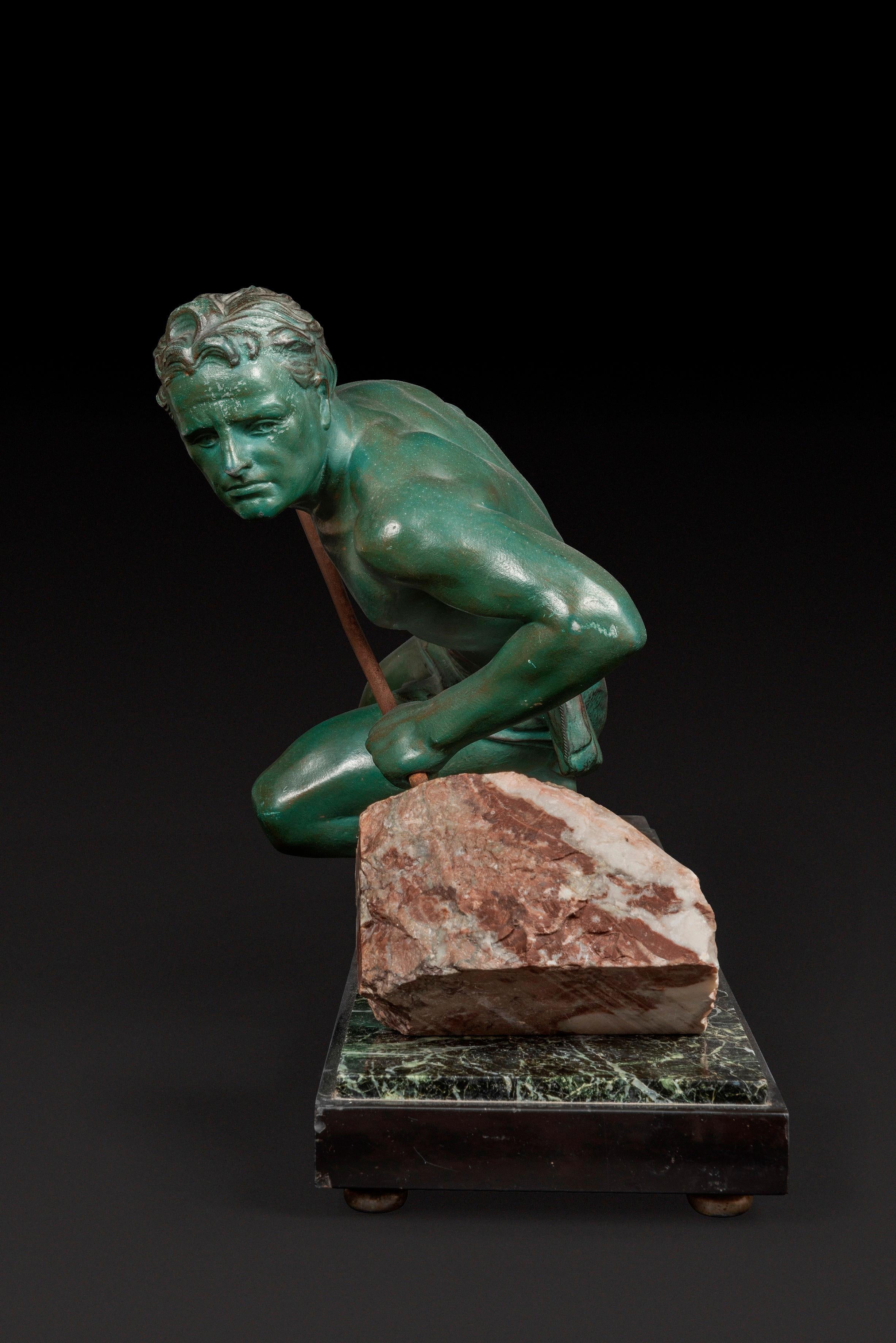 Attribuito a GUSTAVE LOUIS BUCHET (1888-1963) Statua in bronzo 